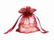 Burgundy Organza Bags-