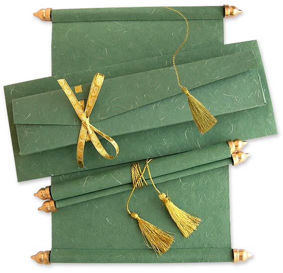 Handmade scroll invitation, cindrella scroll invitation, cheap scroll invitation